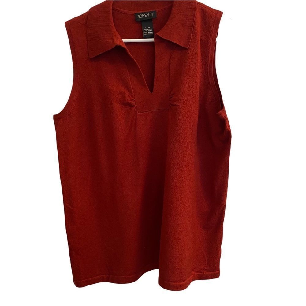 Lane Bryant Burnt Orange Sleeveless Sweater Sz‎ 14/16